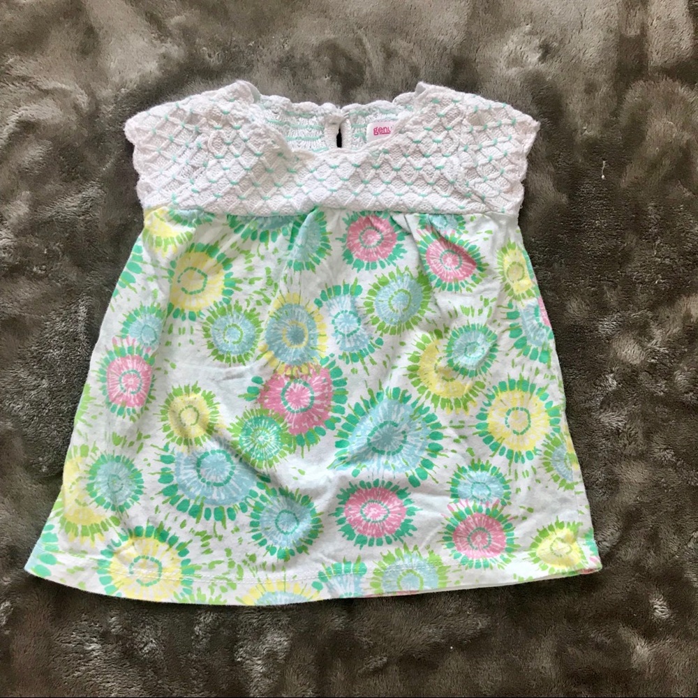 Tie dye and crochet dress 6 months